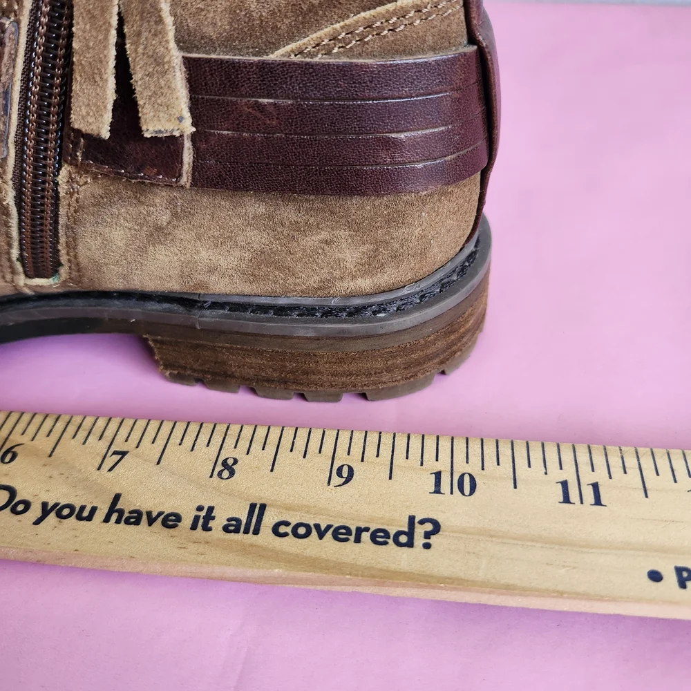 6.5 Sofft Women's Lavina belted buckle zip ankle bootie in Siena brown suede... - Picture 2 of 9